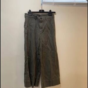 Women's Pant - Sap Green - Wide leg Trouser- Frank and Oak